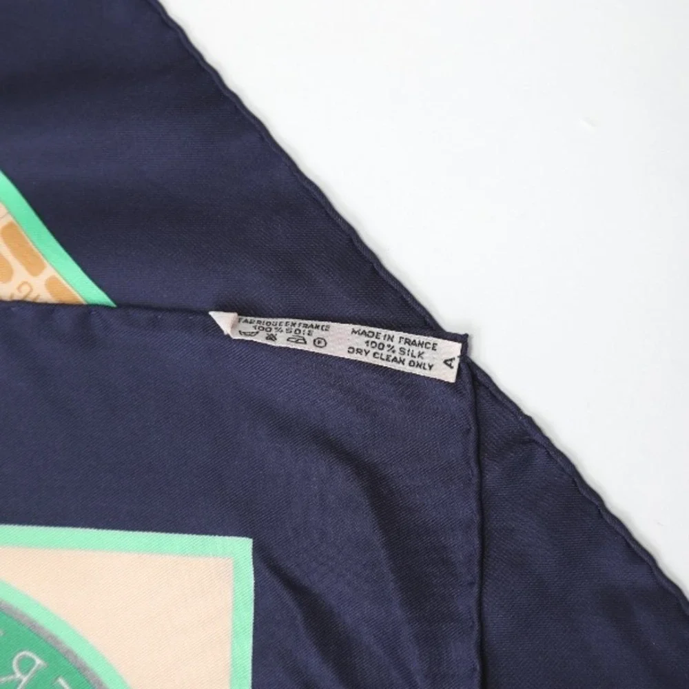 HERMES Blue Scarf - Picture 6 of 9